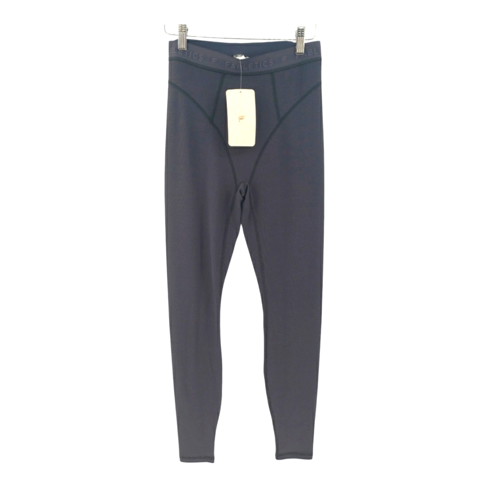 Fabletics NWT Crystal Lounge Waffle High Waisted Leggings Size Small 6 Gray